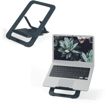 LEITZ ERGO Aluminium Ultra-Flat Adjustable Laptop Stand, šedá ...