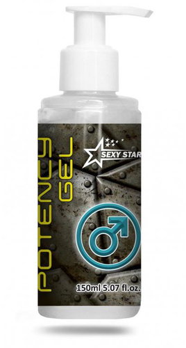 SEXY STAR LUBRICATING POTENCY ERECTION ENHANCEMENT GEL 150ML - Gel Lubricant - Main image