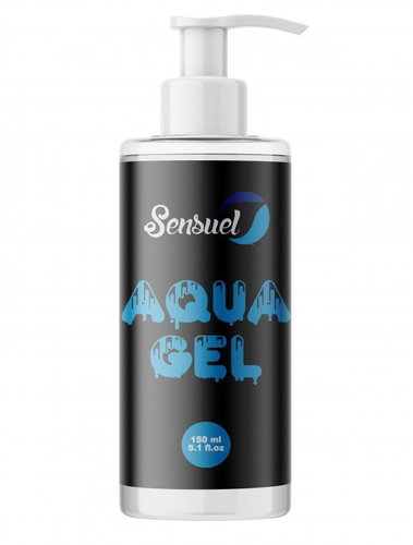 SENSUEL LUBRICATING AQUA GEL BLACK 150ML - Gel Lubricant - Main image