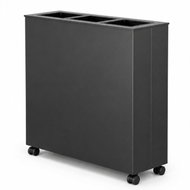 Lune Sestava na tříděný odpad Switch, antracitová, lakovaná ocel, 3 × 65 l - Rubbish Bin