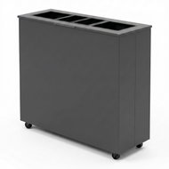 Lune Sestava na tříděný odpad Switch, antracitová, lakovaná ocel, 195 l - Rubbish Bin