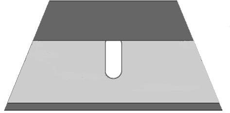 Trapezoidal blade single-edged with facet, scraper, Lutz - 0328.0254 - Blade - Main image