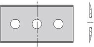 Industrial double-edged blade, Lutz, square - 0402.0400 - Blade