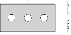 Industrial double-edged blade, Lutz, square - 0402.0400 - Blade - Main image