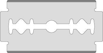 Industrial double-edged blade, Lutz - 0420.0100 - Blade - Main image