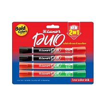 LUXOR Duo Whiteboard marker, oboustranný - sada 4 ks - Markers