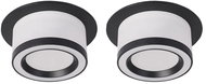 Luxera Prezent Atta set 2 pcs GU10 50 W, ceiling recessed spotlight, black - Spot Lighting