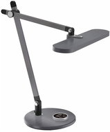 Luxera Prezent Zipp LED 3CCT, Dimmable lamp with display, grey - Table Lamp