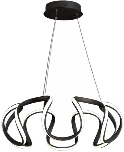 Luxera Prezent Passo LED 40 W, ceiling luminaire, black - LED Light - Main image