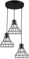 Luxera Prezent Riano 3 × E27, 60 W, ceiling luminaire, black - Chandelier