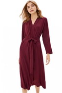 Luisa Moretti - Women's bamboo bathrobe Chantal, burgundy, XL - Bathrobe