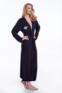 Luisa Moretti - Women's bamboo bathrobe Elenne, black - Bathrobe
