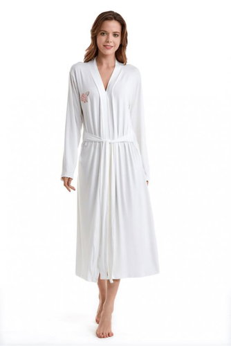 Luisa Moretti - Women's bamboo bathrobe Elenne, cream, L - Bathrobe - Main image