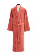 Soft Cotton - Unisex robe Micro cotton, brick, M - Bathrobe