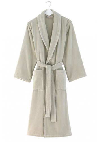 Soft Cotton - Unisex župan Micro cotton, světle béžový, M - Bathrobe - Main image