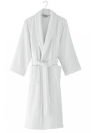Soft Cotton - Unisex robe Micro cotton, white, L - Bathrobe