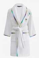 Soft Cotton - Baby robe Rainbow boy in gift pack, white - Bathrobe