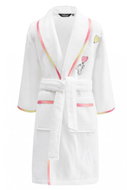 Soft Cotton - Baby robe Rainbow girl in gift pack, white, 116 (6 years) - Bathrobe