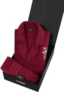 Soft Cotton - Krátký Dámský župan Lilly v Dárkovém balení s ručníkem, fuchsiový, XL - Župan