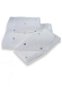 Soft Cotton Ručník Micro love 50 × 100 cm, bílá - modré srdíčka - Ručník