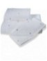Uterák Soft Cotton Malý uterák Micro love 30 × 50 cm, biely – lila srdiečka - Ručník