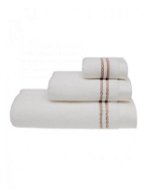 Soft Cotton Malý ručník Chaine 30 × 50 cm, bílá - béžová výšivka - Ručník