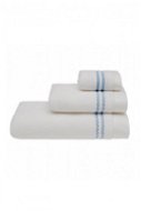 Soft Cotton Osuška Chaine 75 × 150 cm, bílá - modrá výšivka - Osuška