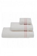 Soft Cotton Osuška Chaine 75 × 150 cm, bílá - růžová výšivka - Osuška