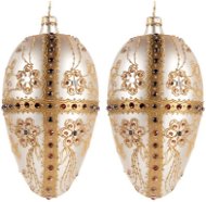 Sada 2 ks ozdob: Ozdoby Fabergého vejce 15 cm - Dekorace
