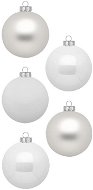LAALU Súprava 30 ks ozdôb Okrúhle biele mix 6 cm - Vianočné ozdoby