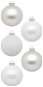 LAALU Súprava 30 ks ozdôb Okrúhle biele mix 6 cm - Vianočné ozdoby