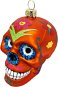 Ozdoba lebka s ornamenty oranžová 9 cm - Vánoční ozdoby