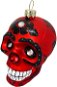 Ozdoba lebka s ornamentmi červená 9 cm - Vianočné ozdoby