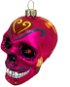 Ozdoba lebka s ornamentmi ružová 9 cm - Vianočné ozdoby