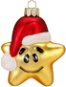 Ozdoba smajlík hvězdička se Santa čepicí 7 cm - Vánoční ozdoby