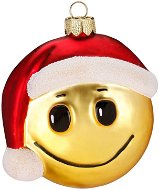 LAALU Ozdoba smajlík so Santa čiapkou 7 cm - Vianočné ozdoby