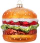 Vánoční ozdoby Vánoční skleněná ozdoba Cheesburger 10 cm - Vánoční ozdoby