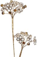 Dekorace Luxusní zlatá kytka s květy z kamínků 51 cm - Dekorace