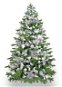 Ozdobený stromeček KRÁL ZIMA 210 cm s 93 ks ozdob a dekorací - Vánoční stromek
