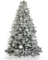 LAALU Ozdobený stromček STRIEBORNÉ VLOČKY 180 cm s 19 ks ozdôb a dekorácií - Vianočný stromček