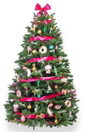 LAALU Christmas tree decorated - HAPPY AND PINK, 125 ornaments, 270 cm - Christmas Tree