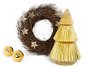 LAALU Sada 2 ks dekorací: Zlatý stromeček a věnec s hvězdičkami - Vánoční dekorace