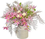LAALU Kytica s vázou TRBLIETAVÁ CHAMPAGNE - Umelý kvet