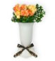 Váza s pugetem růžiček a buxusem 35 x 15 cm - Dekorace