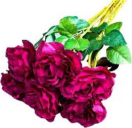 LAALU Súprava 6 ks kvetov: Ruže červené 53 cm - Umelý kvet