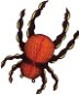 Dekorácia LAALU Pavúk papierový čierno-oranžový 41 cm - Dekorace