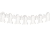 Řetěz s duchy papírový bílý 360 cm - Dekorace