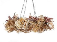 LAALU Hanging wreath DELUXE champagne with flowers SAMETTE DELIGHT 50 x 20 cm - Christmas Wreath
