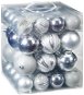 Sada 50 ks ozdob: Ozdoby kulaté stříbrné mix 6 a 8 cm - Vánoční ozdoby