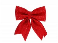 Vianočné ozdoby LAALU Mašľa červená s flitrami 23 × 29 cm - Vánoční ozdoby